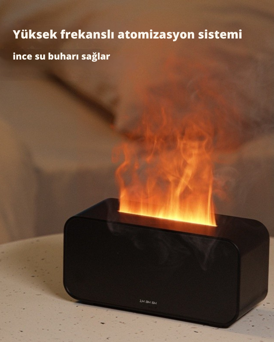 Alev Efektli Aroma Difüzör | USB Nemlendirici & Aromaterapi Makinesi