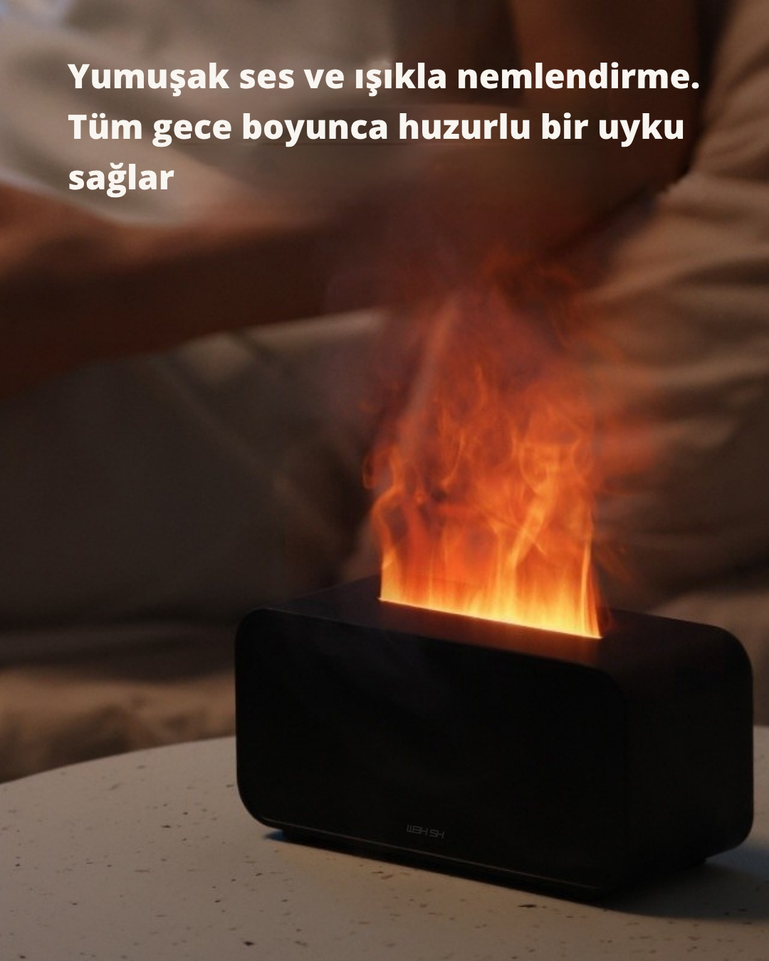 Alev Efektli Aroma Difüzör | USB Nemlendirici & Aromaterapi Makinesi