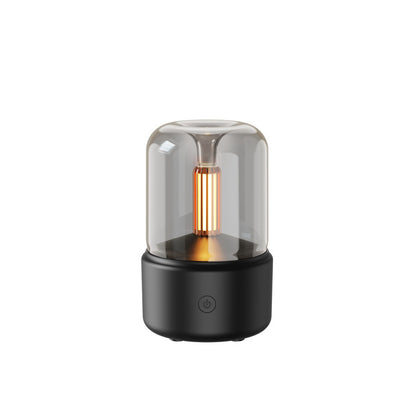 Atmosfer Işıklı Mum Efektli Aromaterapi Difüzör | 120 ml USB Elektrikli Hava Nemlendirici & LED Gece Lambası