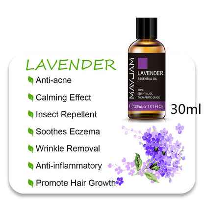 10ml & 30ml Lavanta Uçucu Yağ | Nemlendirici ve Difüzör İçin Saf Esansiyel Yağ