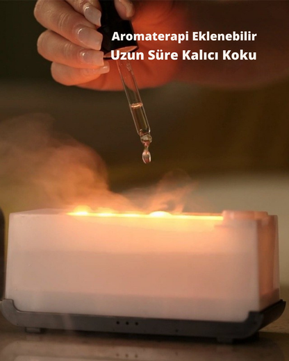 Alev Efektli Aroma Difüzör | USB Nemlendirici & Aromaterapi Makinesi
