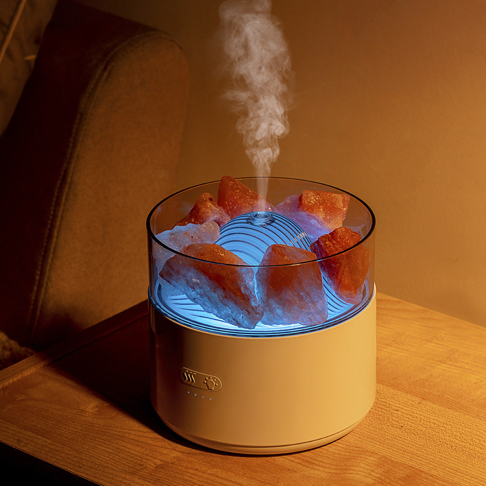 Kristal Tuz Aromaterapi Difüzör | Cool Mist Hava Nemlendirici & LED Ortam Işığı