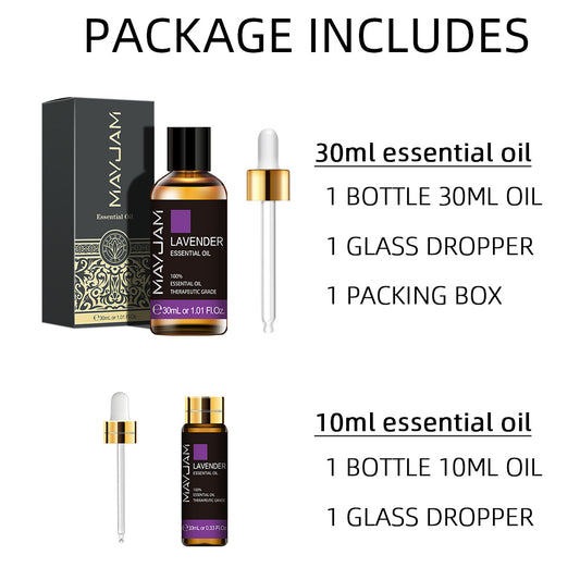 10ml & 30ml Lavanta Uçucu Yağ | Nemlendirici ve Difüzör İçin Saf Esansiyel Yağ